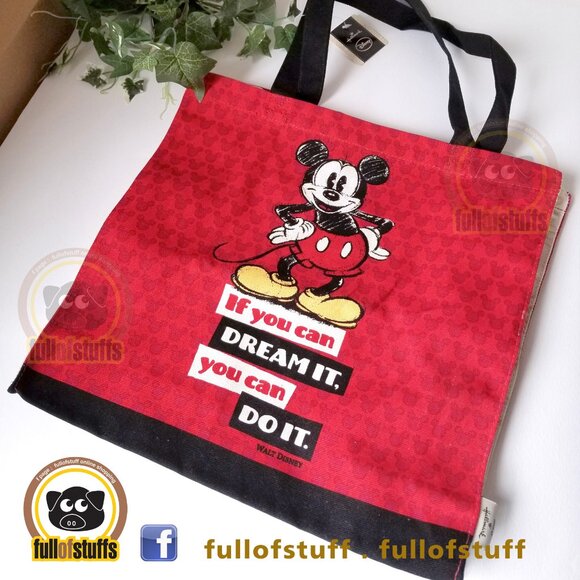 Brand NEW Disney Mickey Mouse Sketchbook Shopping Tote Bag - Picture 2 of 4